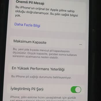 Hepsiburada Aldığım İphone 13 128 GB Telefondan Önemli Pil Mesajı Uyarısı Geldi