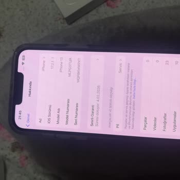 Hepsiburada Aldığım İphone 13 128 GB Telefondan Önemli Pil Mesajı Uyarısı Geldi