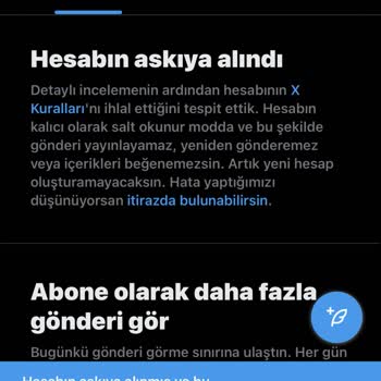 Twitter Hesabım Kalıcı Askıya Alındı!