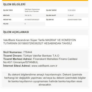 VakıfBank Kazandıran Tarife Şikayeti