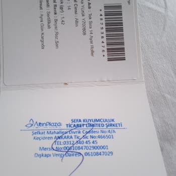 AltınPlaza.com İnternetten Alınan Yüzük İle İlgili Müşteri Memnuniyetsizliği