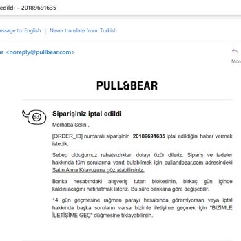 Pull & Bear 17 Gün Sonra Sebepsiz İade