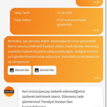 Cosmopera Hatalı Ürün Gönderimi Hakkında