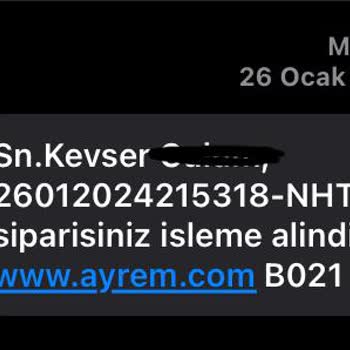 Ayrem Korse Geciken Ürün Ve İade Kabul Edilmiyor