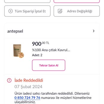 Pazarama Bozuk Ürün İadem Kabul Edilmedi