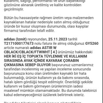 Adidas Malının Arkasında Durmuyor
