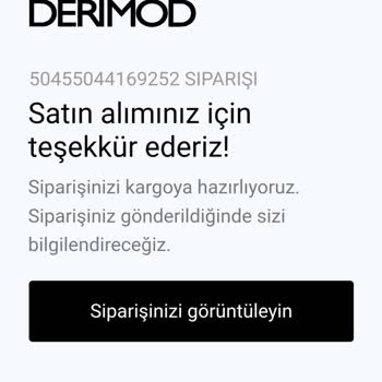 Derimod Siparişim Kargoya Verilmiyor Ve Geri Dönüş Alamıyorum.