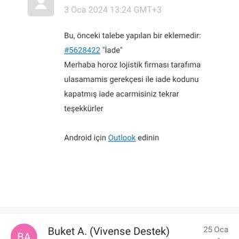 Vivense İadenin Tarafıma Ödenmemesi