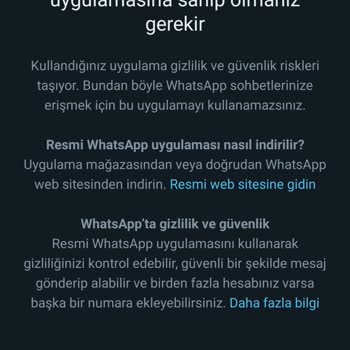 WhatsApp Resmi Uygulama Kullanımı