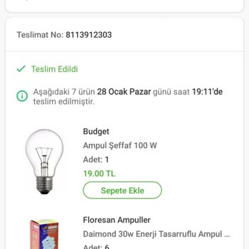 Trendyol Hızlı Market Üzerinden Yapılan Kalitesiz Ürün Teslimatı Şikayeti