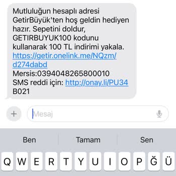 Getir Sistemsel Hata Var Diyerek Müşteriyi Yanıltma