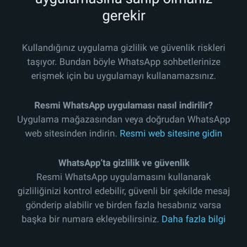 WhatsApp Aero Giriş Yapılmıyor Acil Destek.