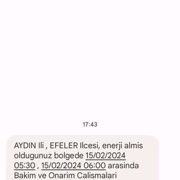 Aydem Perakende Adm Elektrik Hukuksuz SMS Gönderimi