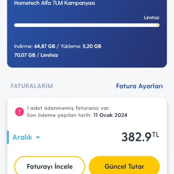 Superonline İnternet Yüksek Fatura