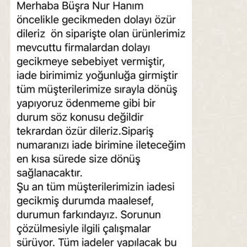 Tuba Butik Bir Buçuk Aydır İademi Yapmıyor