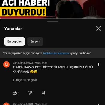 YouTube Şehit Olan Askerle Dalga Geçme