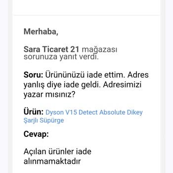PttAVM Eksik Parçalı Süpürge Ve İade Sorunu