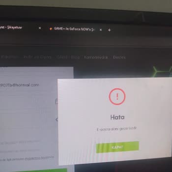 Geforce Now Powered By Game+ E-Posta Alanı Geçersiz Hatası