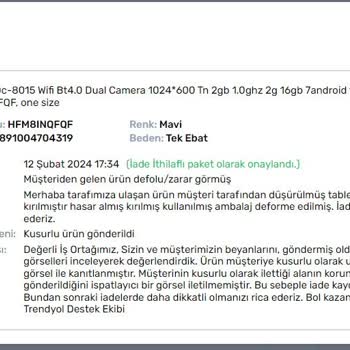 Trendyol Mesafeli Satış Sözleşmesine Uymuyor
