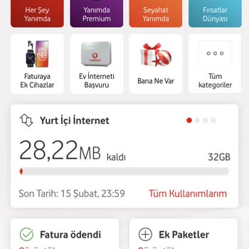 Vodafone Ek Paket Usulsüzlüğü