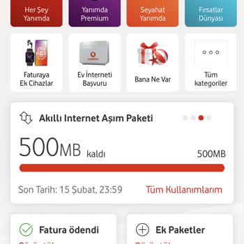 Vodafone Ek Paket Usulsüzlüğü
