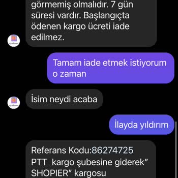 Gymhams Marka Tayt Sitesinin 100 TL Değişim Ücreti İstemesi