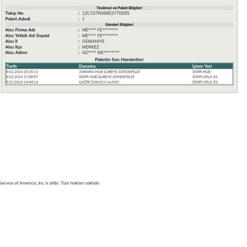 Günlerdir Ankara'ya Gidemeyen Kargom (UPS Türkiye Ve Teknosa)