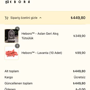 Heboro Site Görsellerindeki Ürün Yerine El Yapımı Ürün Geldi