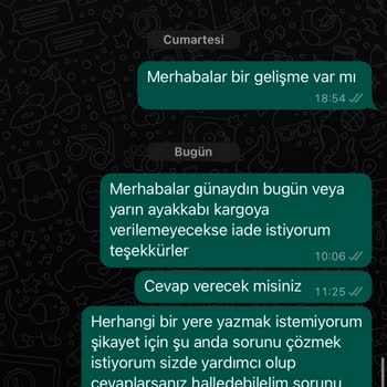 Stepstoretr Ürünüm Kargoya Verilmiyor Para İadesi İstiyorum
