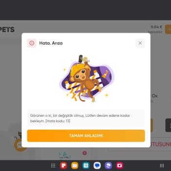 StarPets Para Yükledim Fakat Petlerim Alınmıyor Ve Hata Çıkıyor