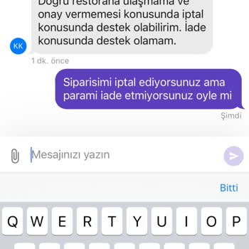 Getir Uygulaması Üzerinden Verilen Yanlış Sipariş Ve İptal Süreci