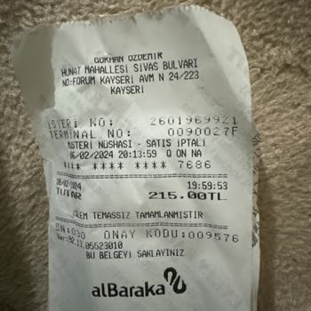 Sbarro Banka Kartı İadem Gerçekleşmedi