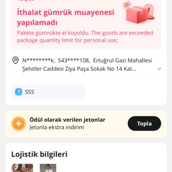 Aliexpress Gümrükte Pakete El Konuldu