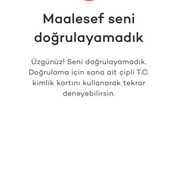 Tosla "Maalesef Seni Doğrulayamadık" Hatası