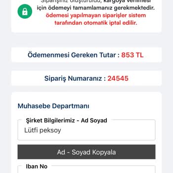 Uygunlar Gross Sahte Hesaptan Satış Yapıyor Para Göndermeyin