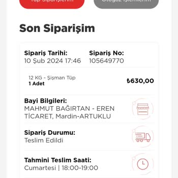 İpragaz Tüp Teslim Edilmedi