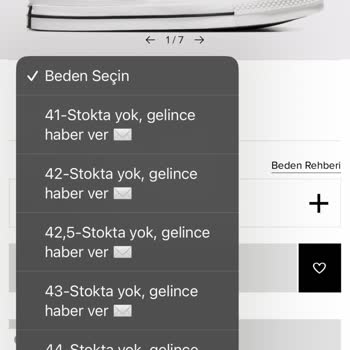 Converse Stok Yenileme Sorunu