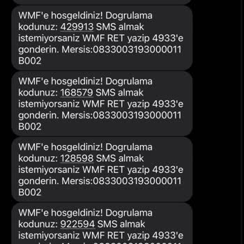 WMF Birden Fazla Firmadan Gelen Tek Kullanımlık Şifre Rahatsızlığı