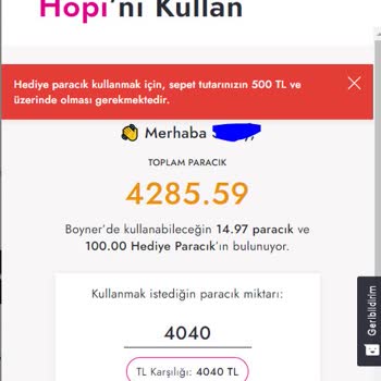 Boyner.com.tr Hopi Paracık Problemi