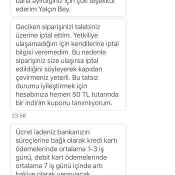 Maydonoz Döner'in 900 Metreye 90 Dakikada Sipariş Teslim Edememesi
