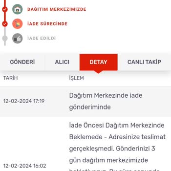 Kargomsende Paketimi Getirmedi Ve İadeye Gönderdi