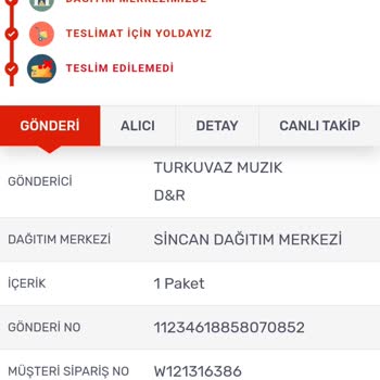 Kargom Sende Gelmeyen Kargo
