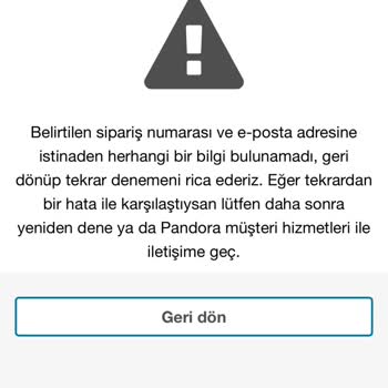Pandora Mücevher Pandora İade Ve İletişim Sıkıntısı