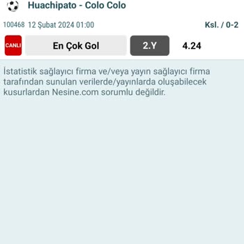 Nesine Kuponu Yatan Maç