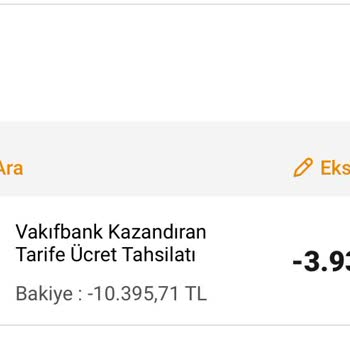 VakıfBank Kazandıran Tarife Adı Altında Haksız Çekim Yapılması