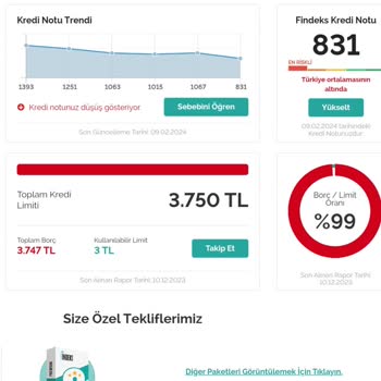 Findeks Kredi Notum Yükselmiyor
