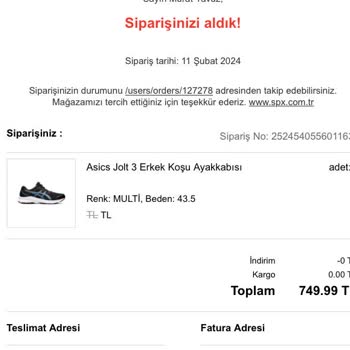 SPX Sipariş İptali İşlemi