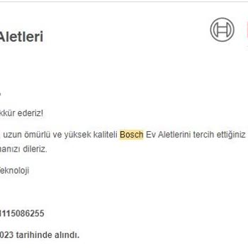 Bosch Onlinedan Aldığım Ürün 3aydır Teslim Edilmedi...