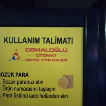 Cemaloğlu Otomat Acil Servis Yanındaki Otomat Sorunu