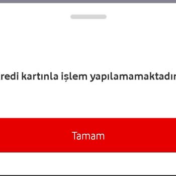 Vodafone Pay Karta Para Yükleyemiyorum.
